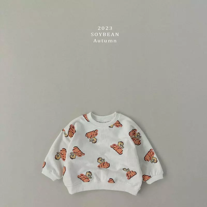 Soybean - Korean Children Fashion - #discoveringself - Hello Bear Top Bottom Set - 7