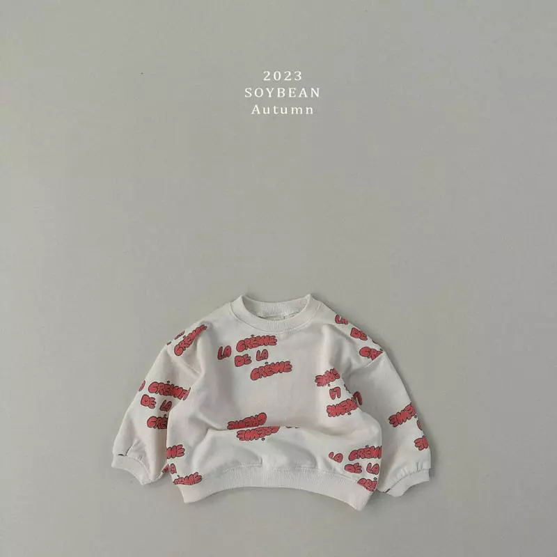 Soybean - Korean Children Fashion - #fashionkids - Lettering Top Bottom Set - 5