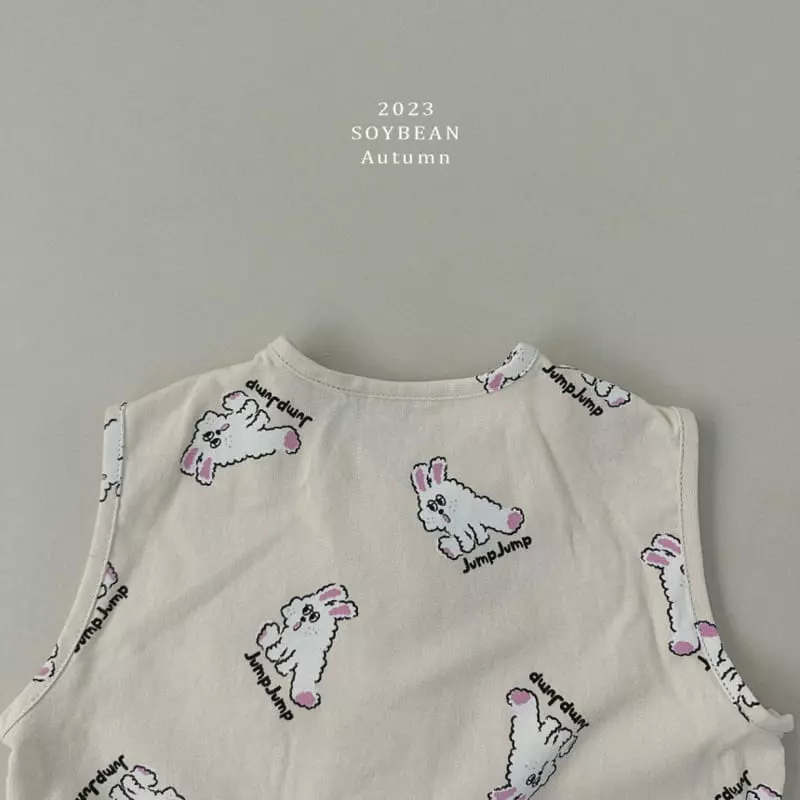 Soybean - Korean Children Fashion - #kidsshorts - Jump Bunny Top Bottom Set - 10