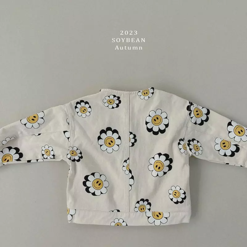Soybean - Korean Children Fashion - #kidsshorts - Flower Smile Top Bottom Set - 10