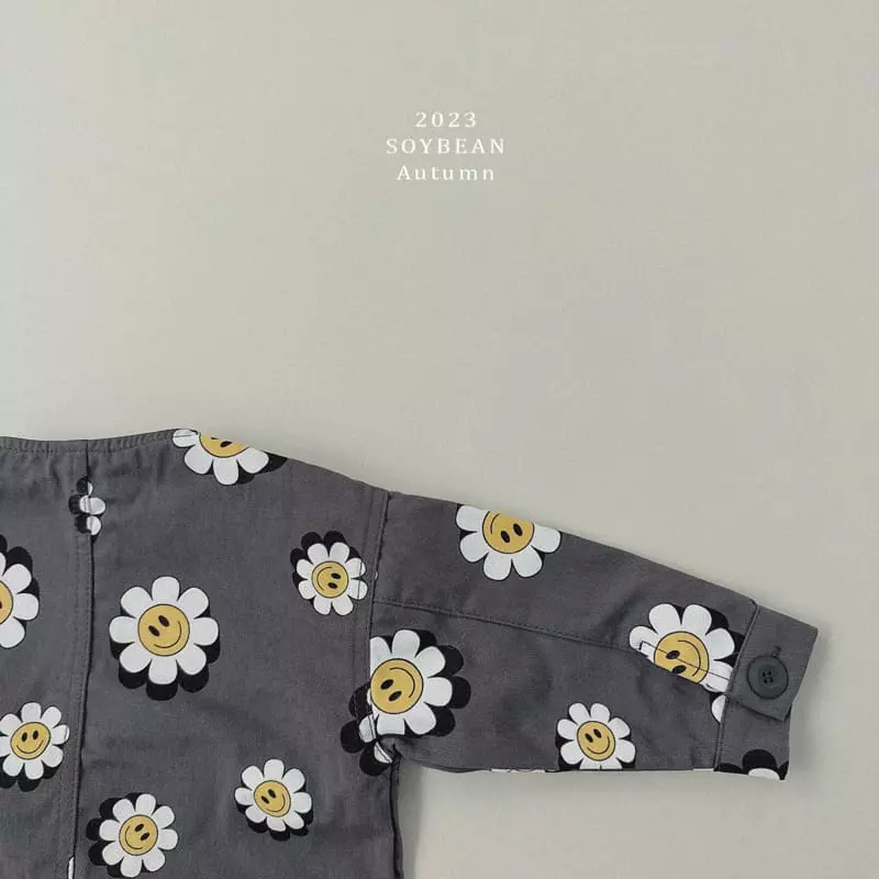 Soybean - Korean Children Fashion - #kidsstore - Flower Smile Top Bottom Set - 11