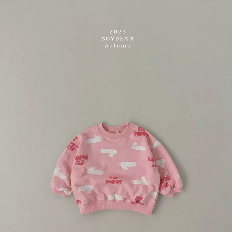 Soybean - Korean Children Fashion - #minifashionista - Fly Puppy Top Bottom Set - 7