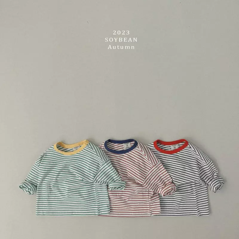Soybean - Korean Children Fashion - #minifashionista - Color Stripes Tee
