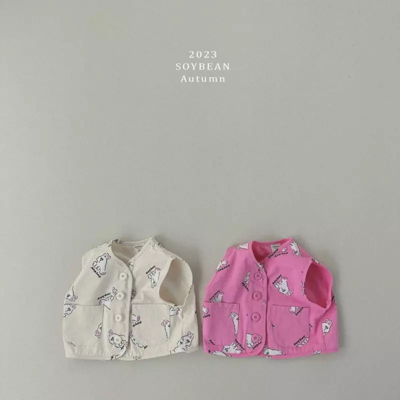 Soybean - Korean Children Fashion - #toddlerclothing - Jump Bunny Top Bottom Set - 4