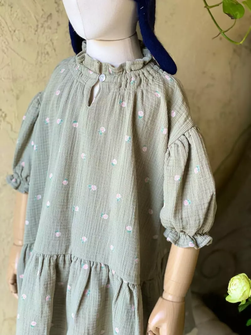 Studio M - Korean Children Fashion - #childofig - Nature Wrinkle One-piece - 8
