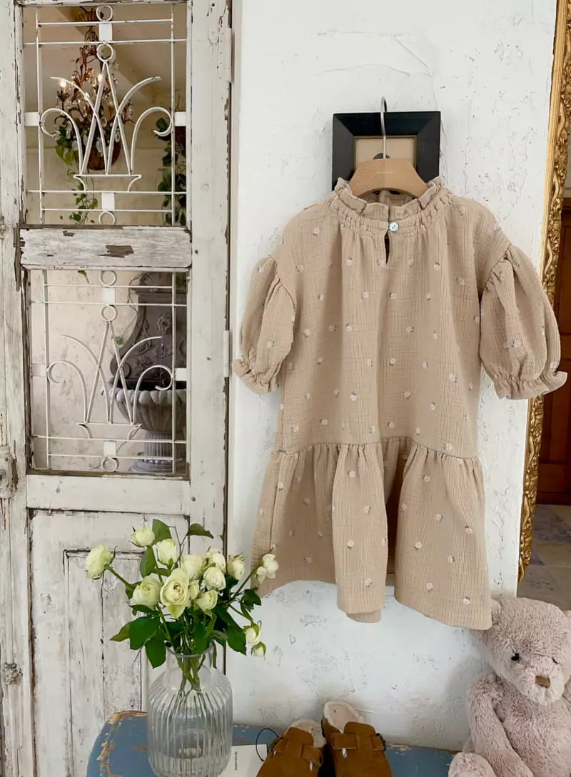 Studio M - Korean Children Fashion - #childrensboutique - Nature Wrinkle One-piece - 10