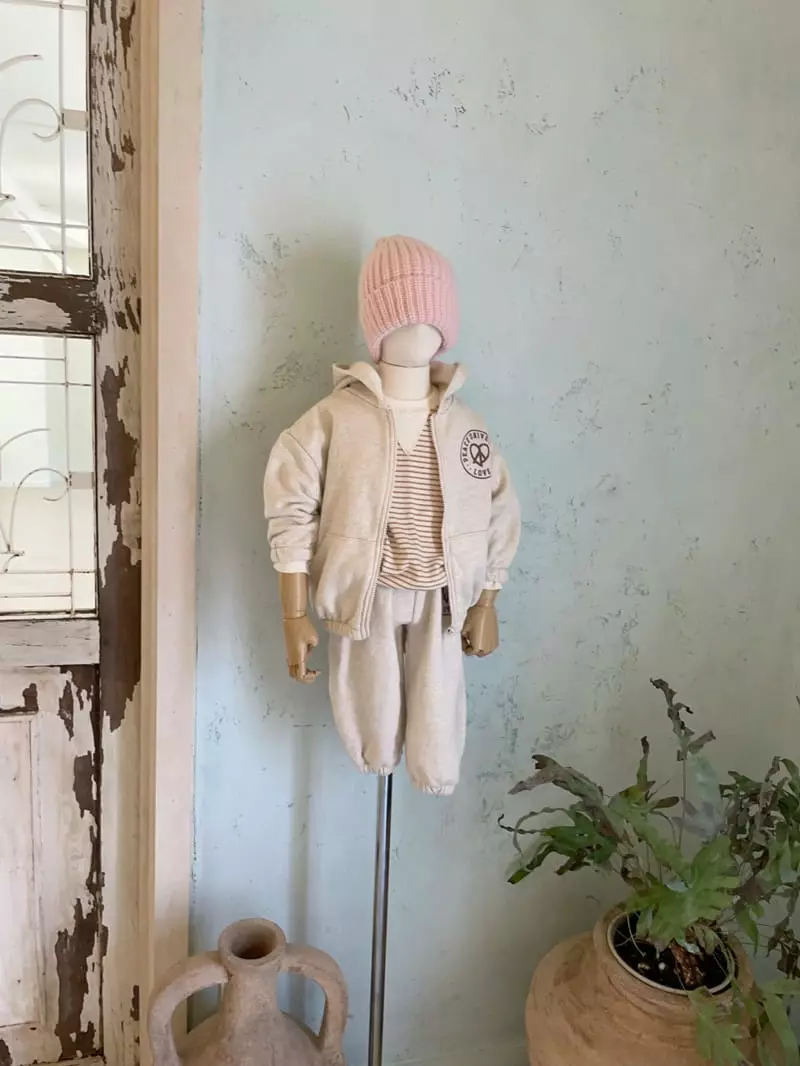 Studio M - Korean Children Fashion - #fashionkids - Ecru Fleece Pants - 2