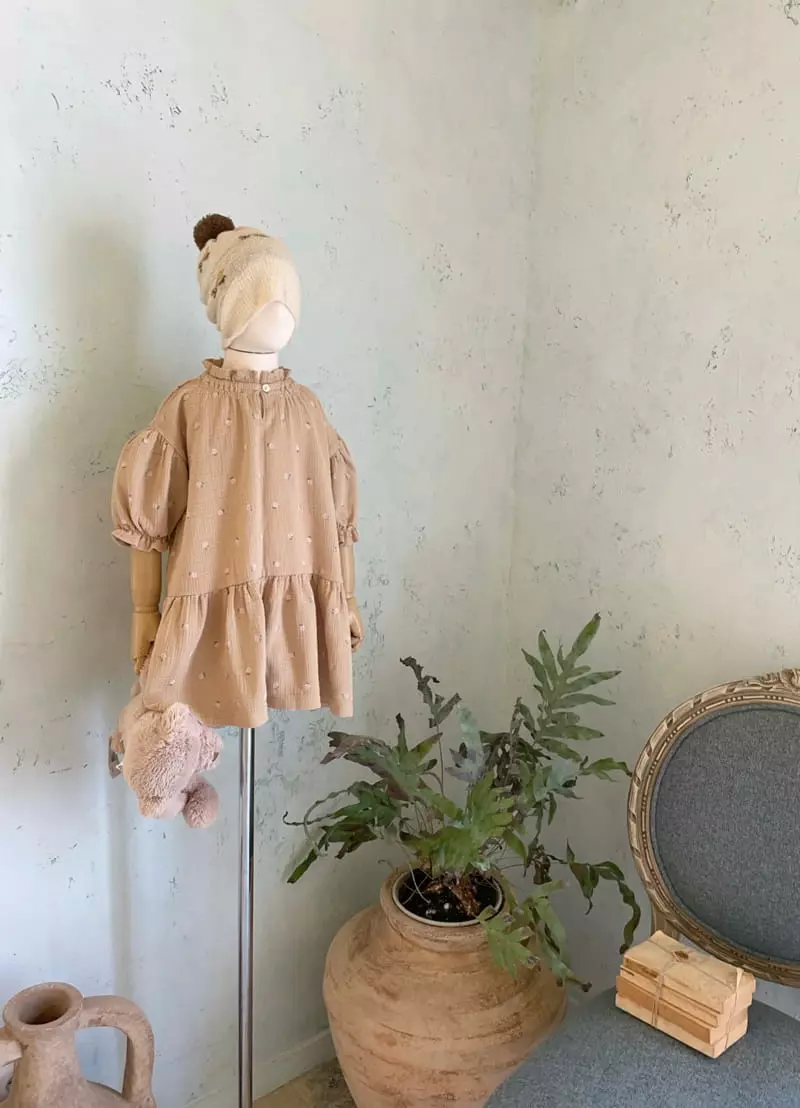 Studio M - Korean Children Fashion - #kidzfashiontrend - Nature Wrinkle One-piece - 2