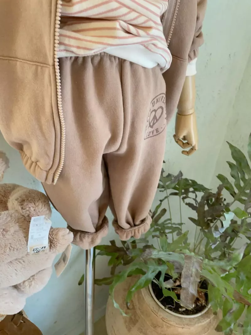 Studio M - Korean Children Fashion - #magicofchildhood - Ecru Fleece Pants - 8