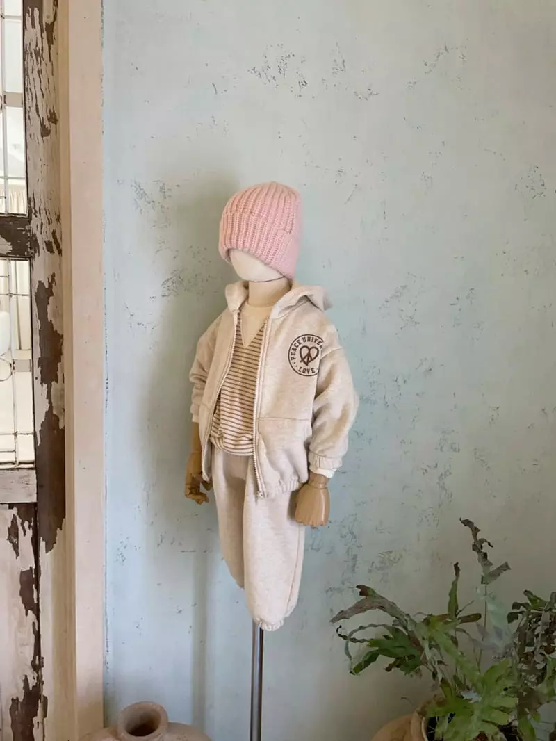 Studio M - Korean Children Fashion - #magicofchildhood - Ecru Fleece Zip-up - 5