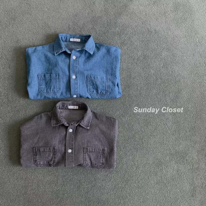 Sunday Closet - Korean Children Fashion - #kidsshorts - Sundar Denim Shirt