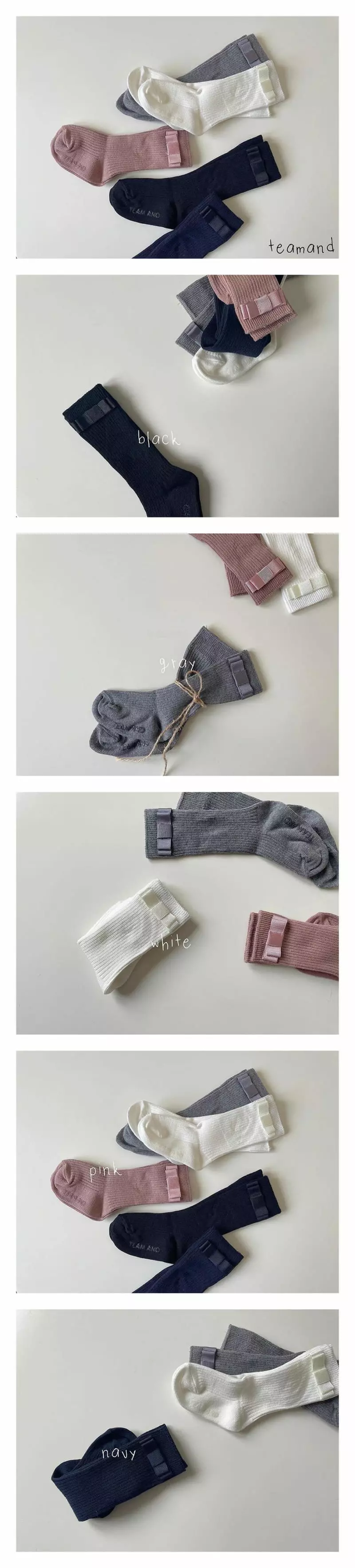 Teamand - Korean Children Fashion - #fashionkids - Ribbon Rib Knee Socks