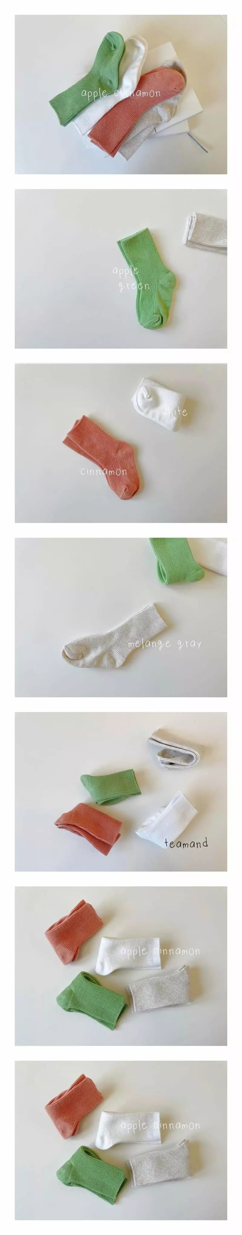 Teamand - Korean Children Fashion - #kidsshorts - Apple Socks Set