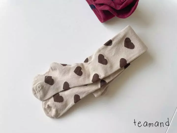 Teamand - Korean Children Fashion - #kidzfashiontrend - Heart Tights