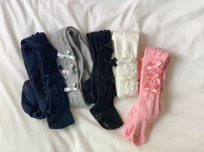 Teamand - Korean Children Fashion - #littlefashionista - Ribbon Tights - 8