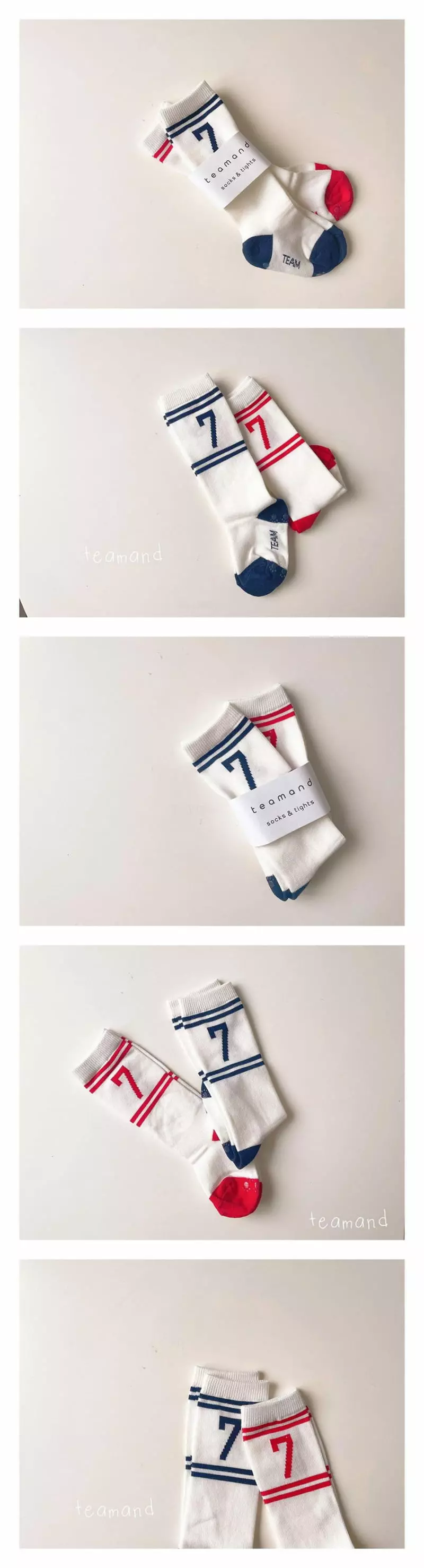Teamand - Korean Children Fashion - #magicofchildhood - Number Knee Socks Ivory Set