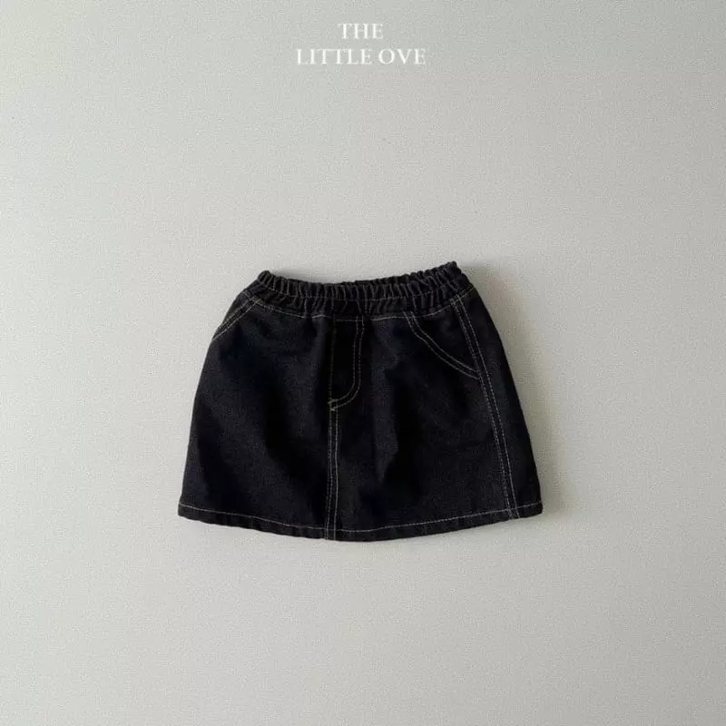 The Little Ove - Korean Children Fashion - #childofig - Deep Denim Skirt - 5