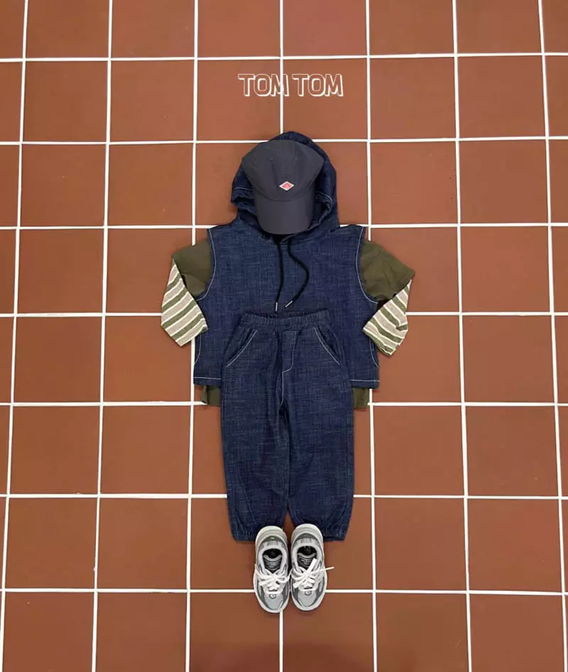 Tom Tom - Korean Children Fashion - #Kfashion4kids - Stone Top Bottom Set - 2