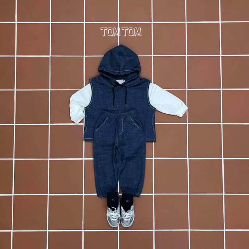 Tom Tom - Korean Children Fashion - #minifashionista - Stone Top Bottom Set - 5