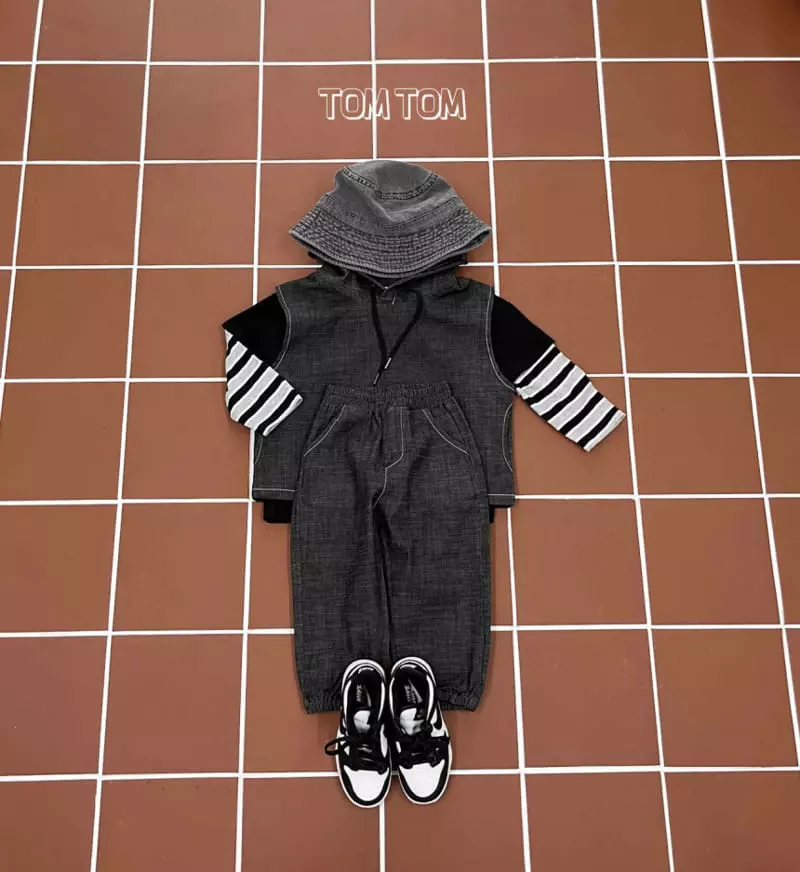 Tom Tom - Korean Children Fashion - #todddlerfashion - Stone Top Bottom Set - 7
