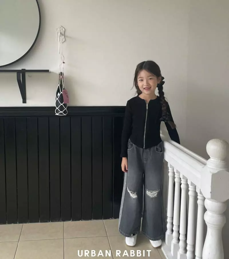 Urban Rabbit - Korean Children Fashion - #childofig - Rib Zip-up Tee - 6