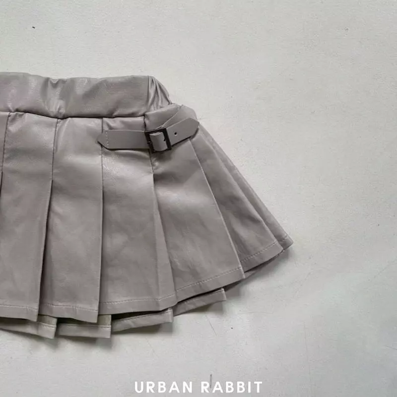 Urban Rabbit - Korean Children Fashion - #childofig - Leather Pleats Skirt - 3