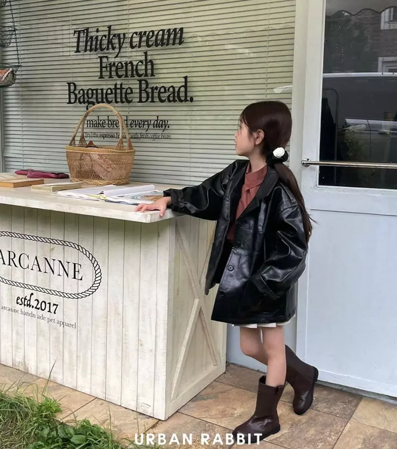 Urban Rabbit - Korean Children Fashion - #littlefashionista - Vigan Leather Jacket - 5