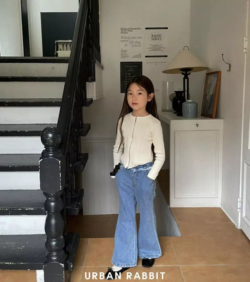 Urban Rabbit - Korean Children Fashion - #littlefashionista - Rib Zip-up Tee - 2