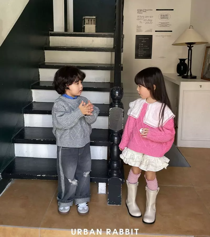 Urban Rabbit - Korean Children Fashion - #minifashionista - Loose Twist Knit Tee - 2