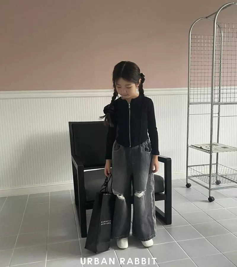 Urban Rabbit - Korean Children Fashion - #magicofchildhood - Rib Zip-up Tee - 4