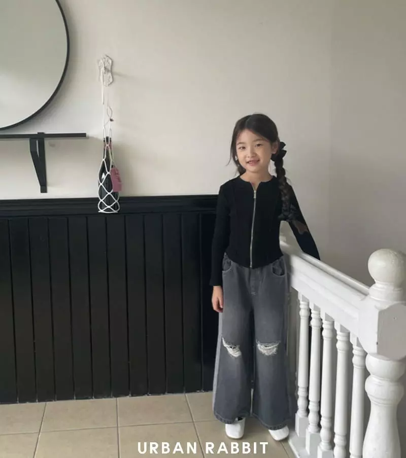 Urban Rabbit - Korean Children Fashion - #prettylittlegirls - Rib Zip-up Tee - 5