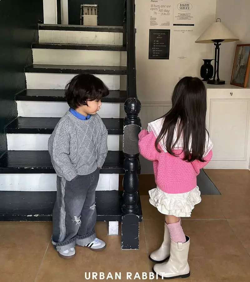 Urban Rabbit - Korean Children Fashion - #toddlerclothing - Loose Twist Knit Tee - 5