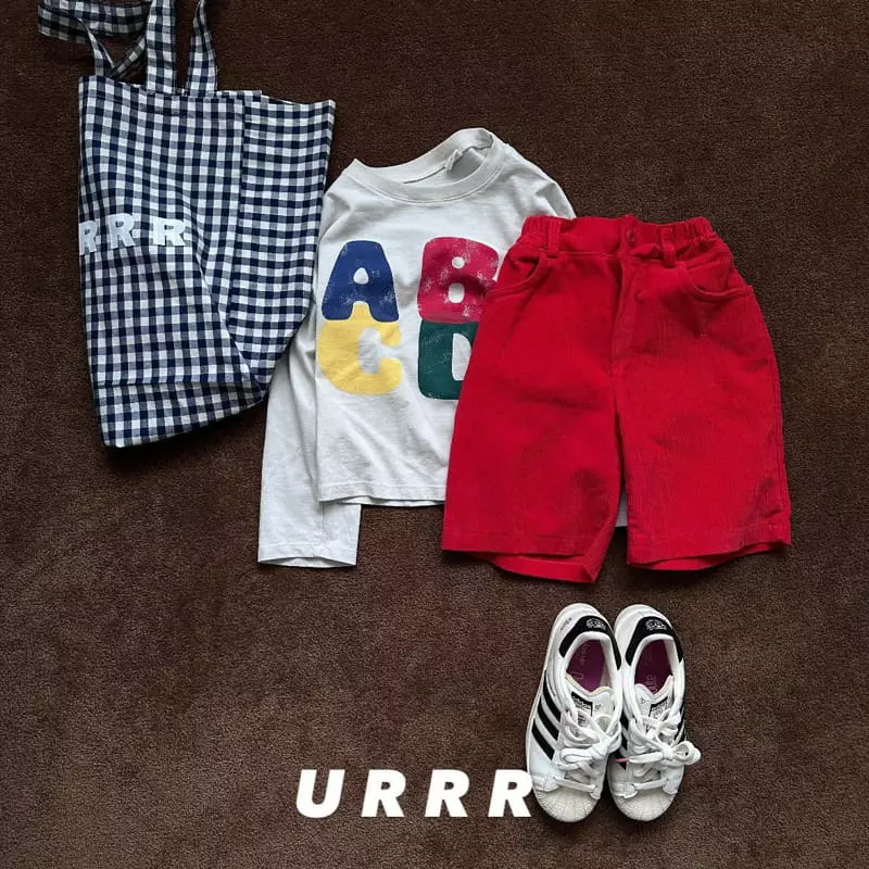 Urrr - Korean Children Fashion - #kidsshorts - Alpabet Tee