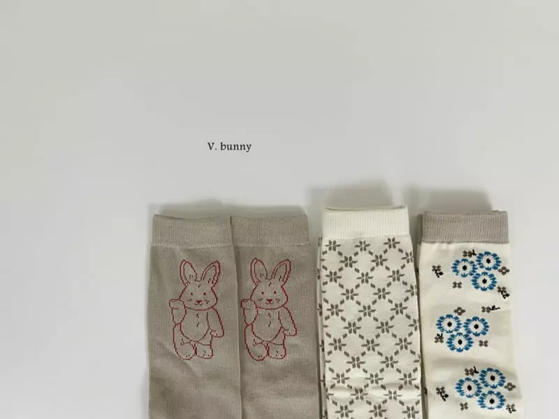 V Bunny - Korean Children Fashion - #Kfashion4kids - Reto Socks Set - 2