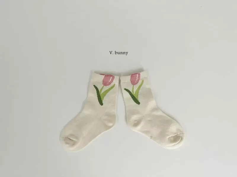 V Bunny - Korean Children Fashion - #Kfashion4kids - Tulip Socks Set - 6