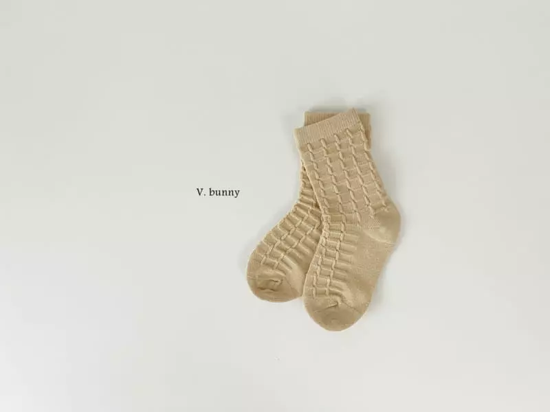 V Bunny - Korean Children Fashion - #prettylittlegirls - Waffle Socks Set - 4