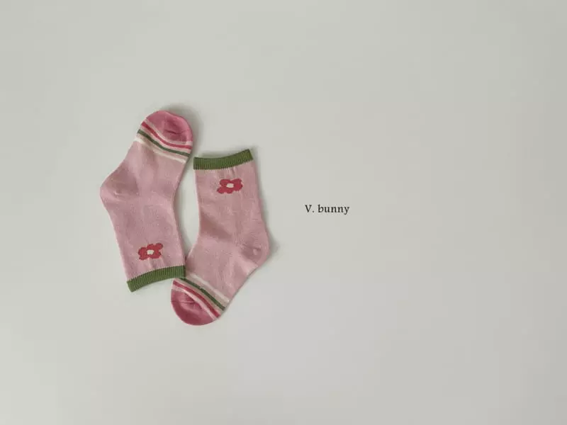V Bunny - Korean Children Fashion - #childofig - Pink Bear Socks Set - 4