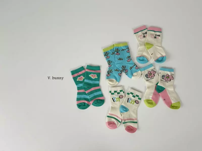 V Bunny - Korean Children Fashion - #childofig - Itzy Socks Set - 12