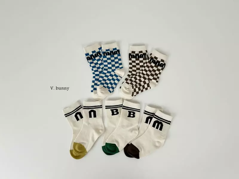 V Bunny - Korean Children Fashion - #childofig - M And M Socks Set - 9