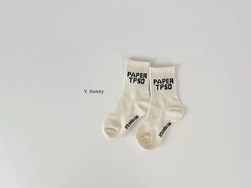 V Bunny - Korean Children Fashion - #childofig - Clober Socks Set - 6