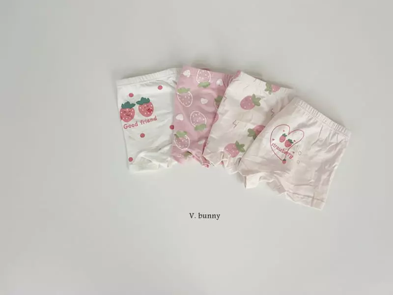 V Bunny - Korean Children Fashion - #childofig - Good Strawberry Underwear Set - 5
