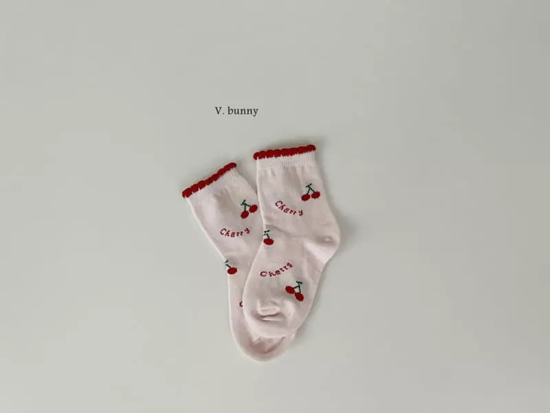 V Bunny - Korean Children Fashion - #childofig - Ribbon Check Socks Set - 4