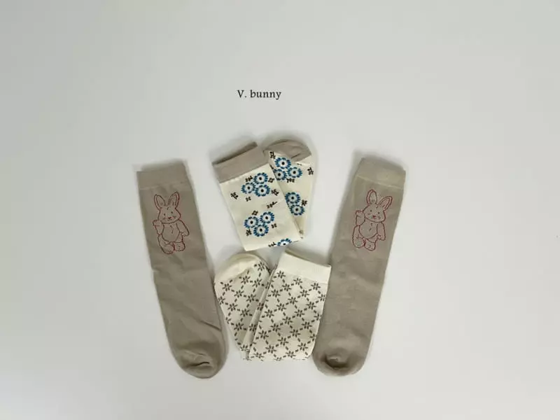 V Bunny - Korean Children Fashion - #discoveringself - Reto Socks Set - 11
