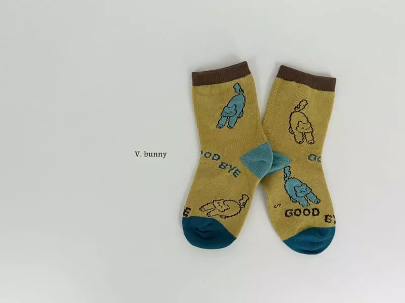 V Bunny - Korean Children Fashion - #discoveringself - Cats Socks Set - 3