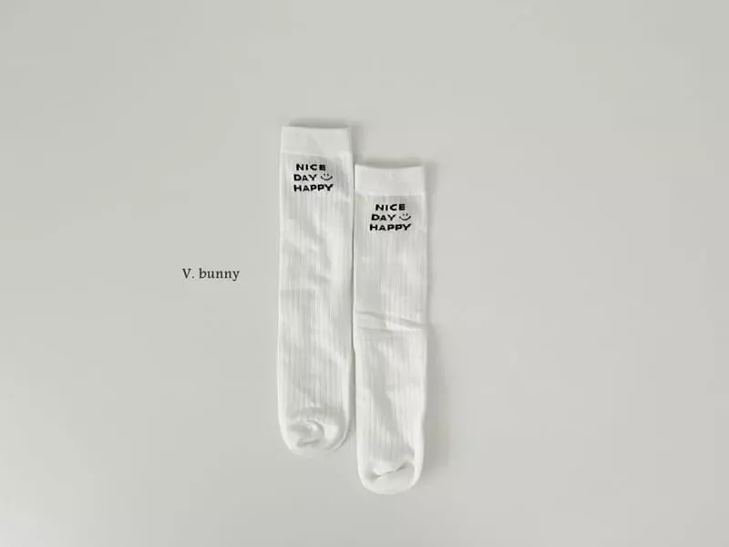 V Bunny - Korean Children Fashion - #discoveringself - Happy Day Socks Set - 4