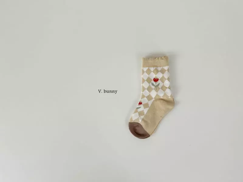 V Bunny - Korean Children Fashion - #discoveringself - Dia Flower Socks Set - 4