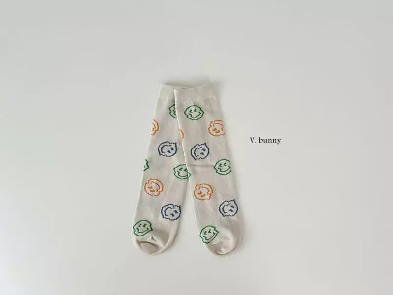 V Bunny - Korean Children Fashion - #kidsshorts - Square Smile Socks Set - 6