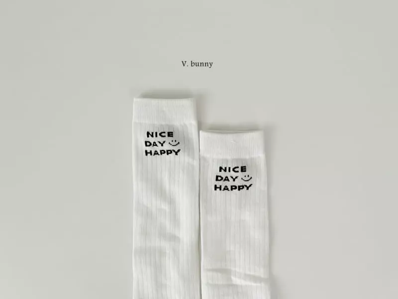 V Bunny - Korean Children Fashion - #kidsshorts - Happy Day Socks Set - 5