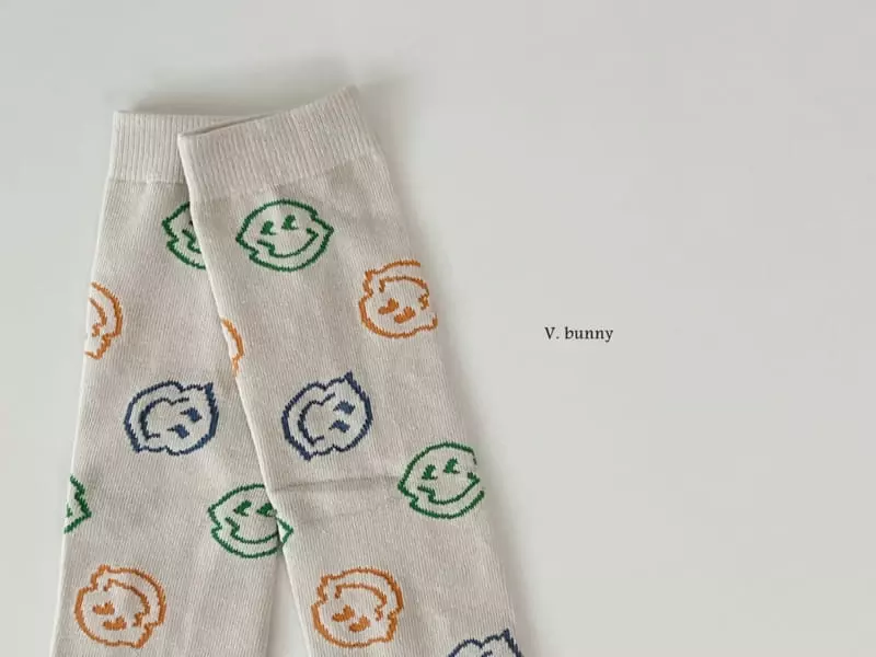 V Bunny - Korean Children Fashion - #kidsstore - Square Smile Socks Set - 7