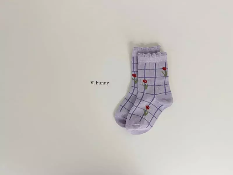 V Bunny - Korean Children Fashion - #kidsshorts - Tulip Socks Set - 4